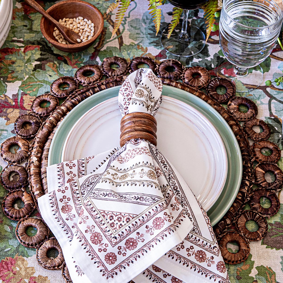 Natural Classic Stripe Linen Napkin Set - Image 4