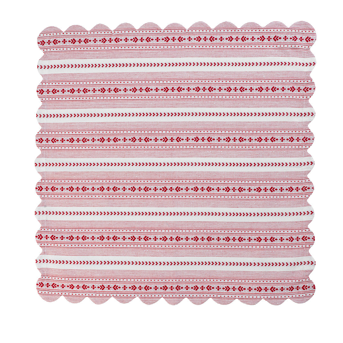 Red Classic Stripe Linen Napkin Set - Image 3