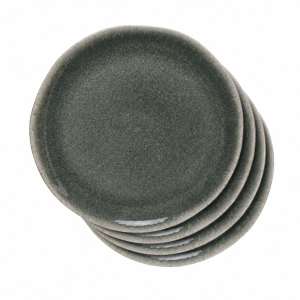 Storm Gray Four-Plate Table Set