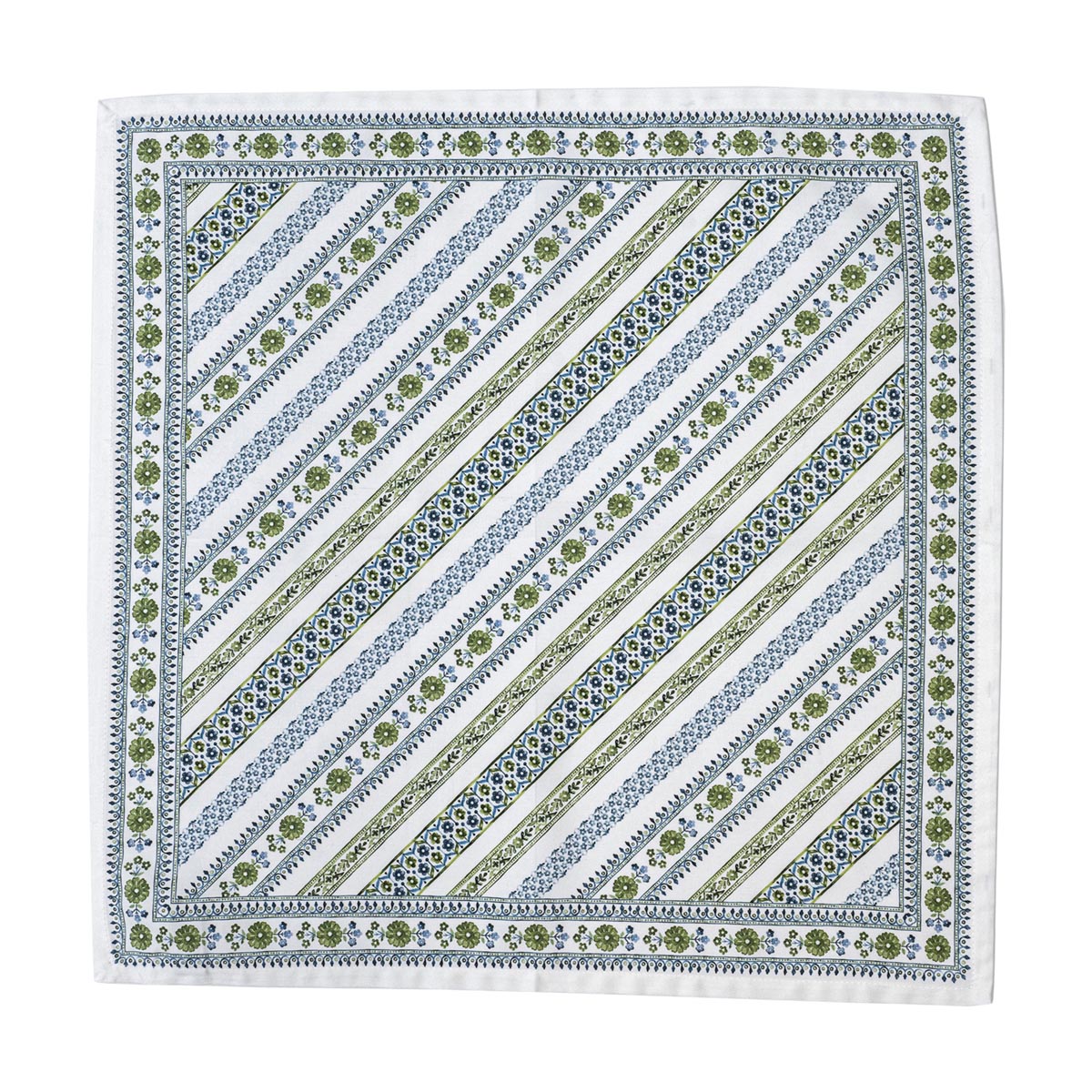 Green Classic Stripe Linen Napkin Set - Image 5