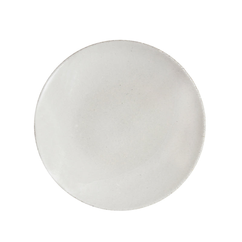 Round White Wabi Ceramic Plate