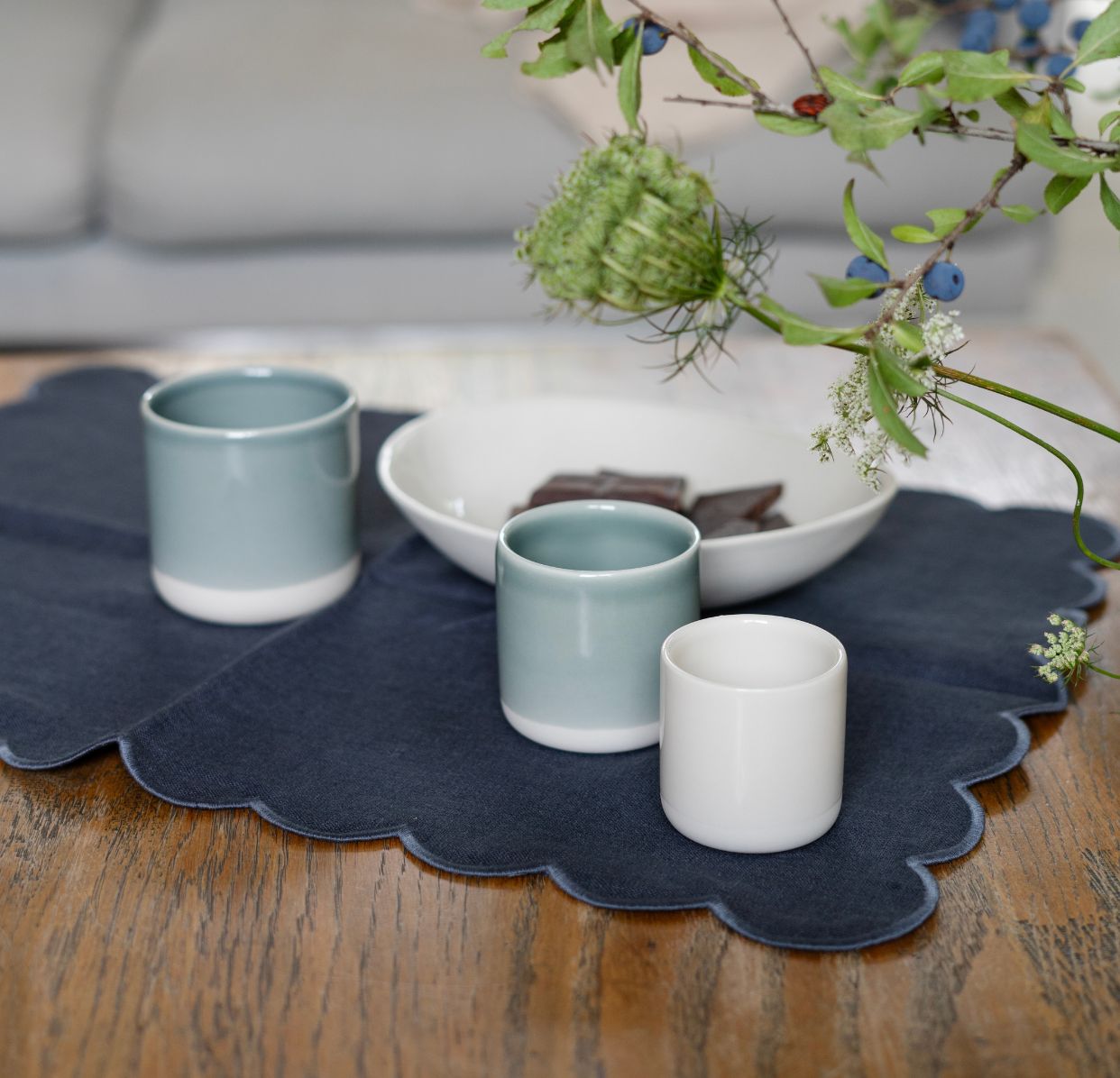 Curved Chalk White Tumbler