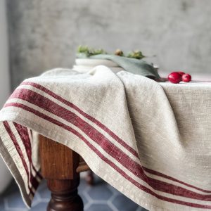 Black Linen Tablecloth