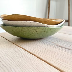 Pottery Serving Bowl, Centerpiece, 11 inch