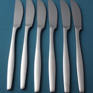 6 Dinner Knives VARIATION V Satin Stainless Finland 8 1/2"