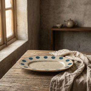 Blue Stoneware Platter