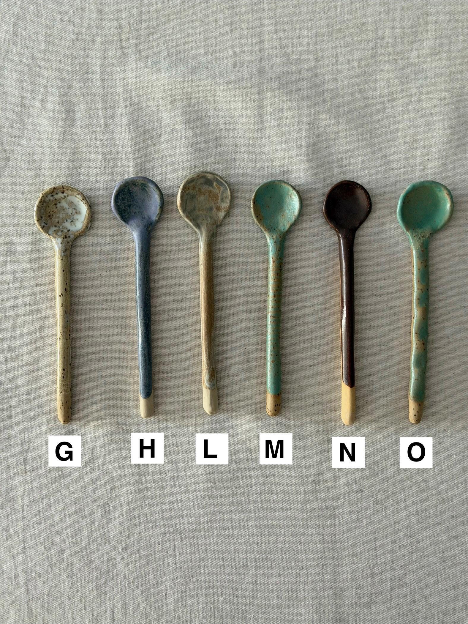 ceramic tea spoons, pottery rustic spoons , cozy kitchen gift for her - Image 5