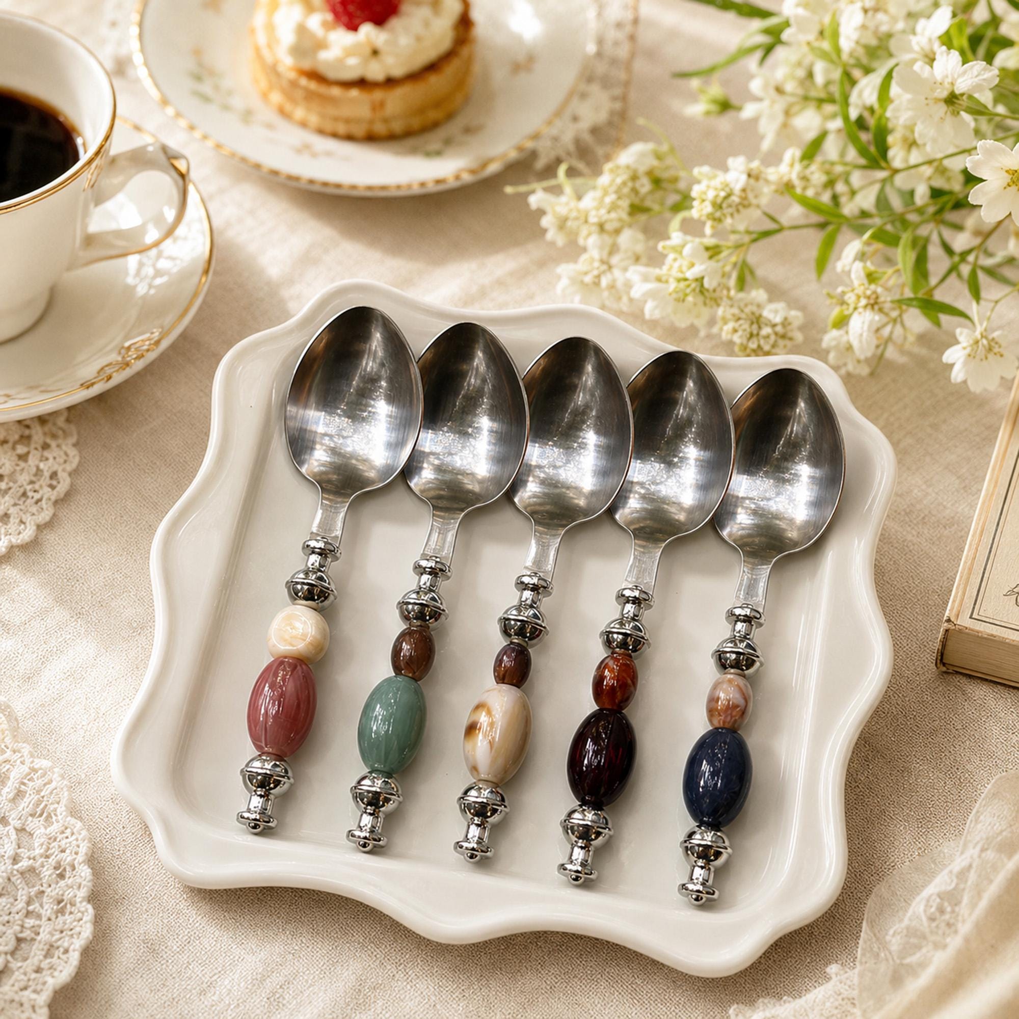 Natural Decorative Stainless Steel Spoon - Image 2