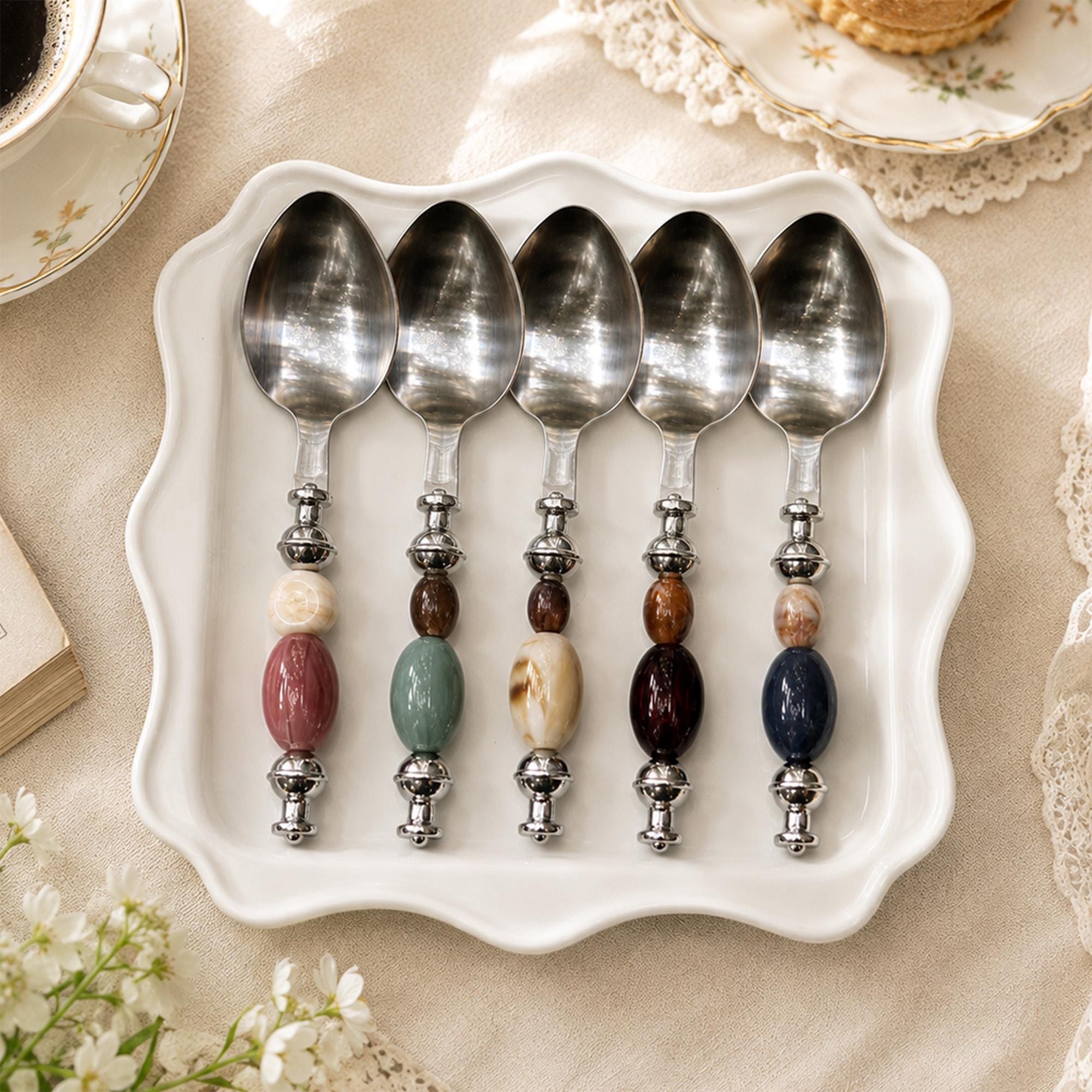 Natural Decorative Stainless Steel Spoon - Image 7