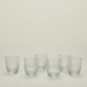 Embossed Clear Bistro Tumbler Set