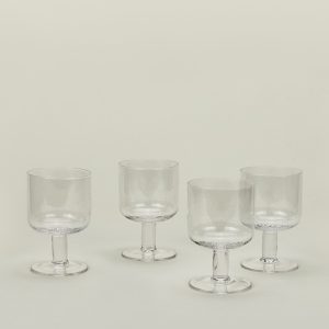 Clear Seeded Drinking Glass Set