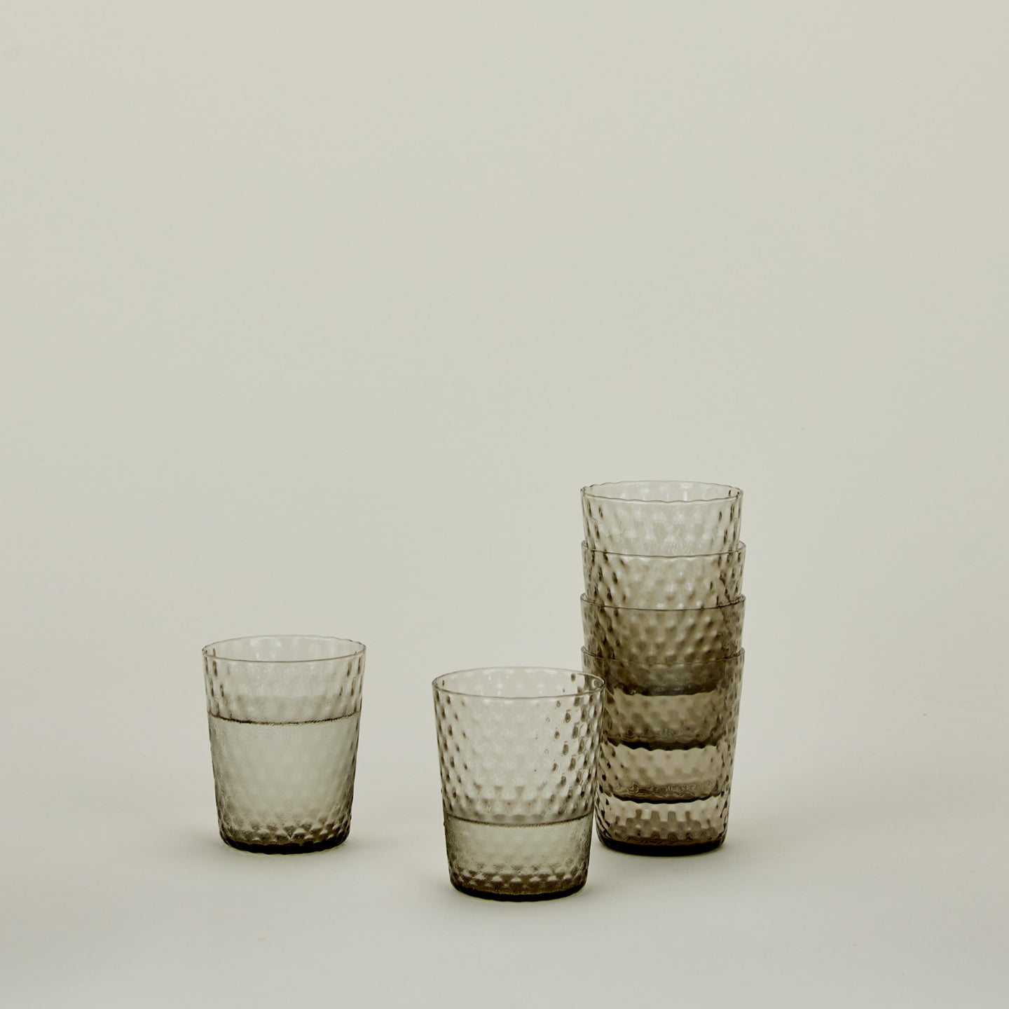 Grey Faceted Venetian-Style Tumbler Set - Image 2