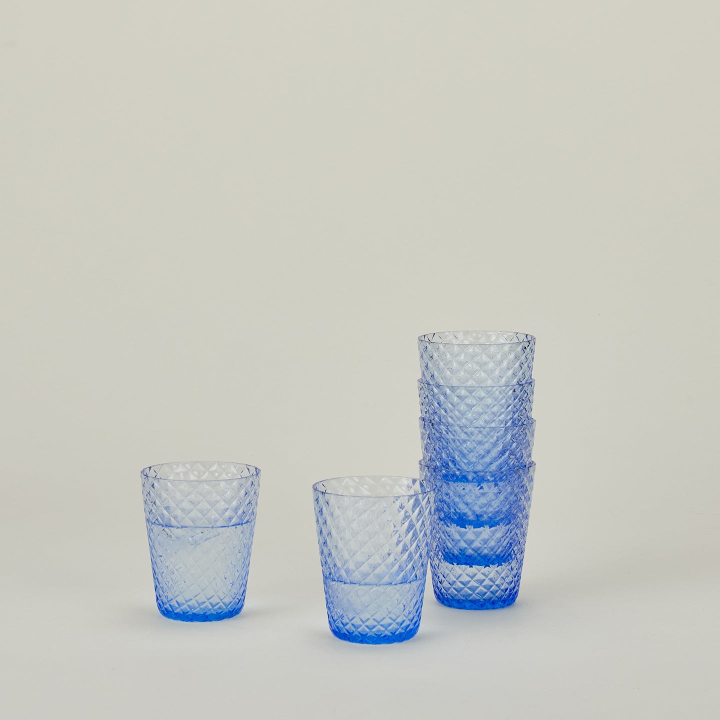 Light Blue Faceted Tumbler Set - Image 2